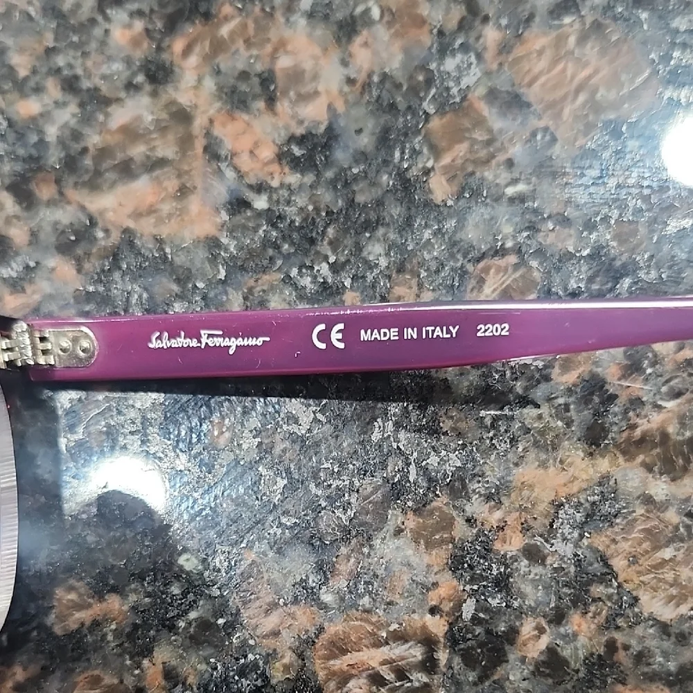 Salvatore Ferragamo Women's Glasses in Vibrant Purple. With Case - Picture 2 of 6